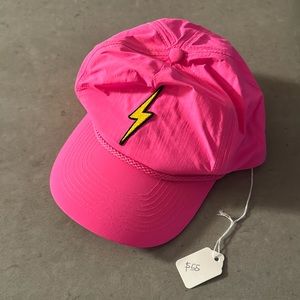 Brand New ~ AVIATOR NATION- BOLT VINTAGE NYLON TRUCKER HAT in Neon Pink